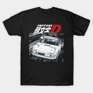 fc3s iNTIAL D Ryosuke Takahashi FC vs 86 Drift Car Battle RED SUNS T-Shirt